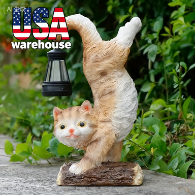 Cat Statues Yoga Cat Figurine Garden Decor Front Patio Balcony Yard Art Lawn Ornaments Porch Outdoor Garden Outside Decorations