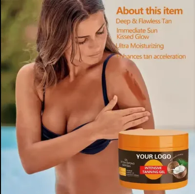 OEM/ODM Private Label Professional Glitter Glow Oil Bronzing Tanning Lotion Highlighter Shimmering Dry O