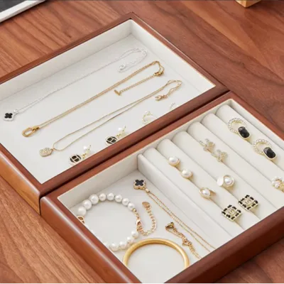 Factory Custom Handmade Wood Jewelry Display Tray for Earring Bracelet Necklace Storage