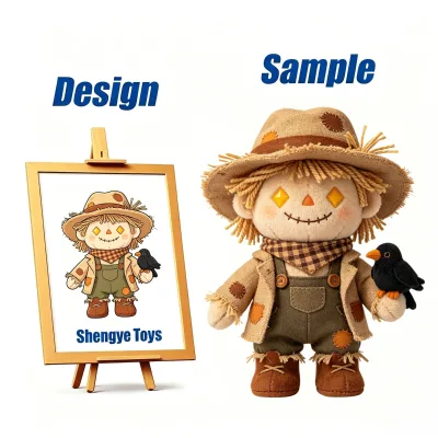 Shengye Reliable Toy Manufacturer Custom Scarecrow Plush Figure Toy Stuff Halloween Character Plushie Doll for Kid Holiday Gifts