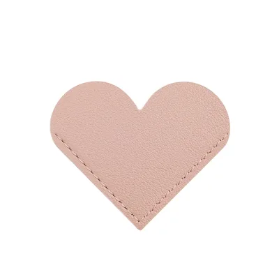 Leather Heart Shaped Bookmarks Stickers Pu love Book Holder Custom Bookmarks Portable Gift