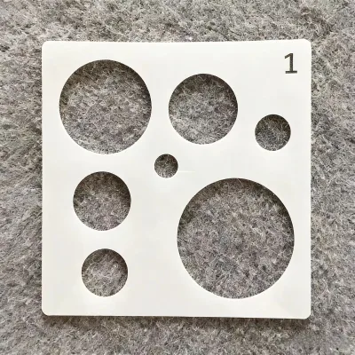 Matte Surface Lightweight Drawing Stencils Geometric Shape Hollow Guides for Preschool Basic Shape Cognition