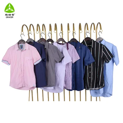 All Seasons Short Sleeve Official Shirts Men Used Clothing Mombasa Used Clothes for Sale