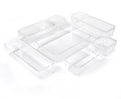 7 Pack Dots Multipurpose Storage Bins for Jewelries Bathroom Kitchen Office Storage Box