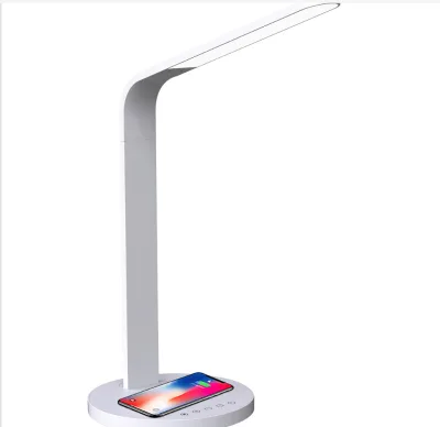 LED Desk Lamp with Wireless Charger Home Office Dimmable Desk Lamp with 3 Modes Light Multi-functional Desk Lamp Eye Caring Lamp