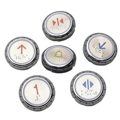 Hot Sale Round 28mm 33mm Braille Blue Red Led Elevator Lift Press Push Button With Great Price