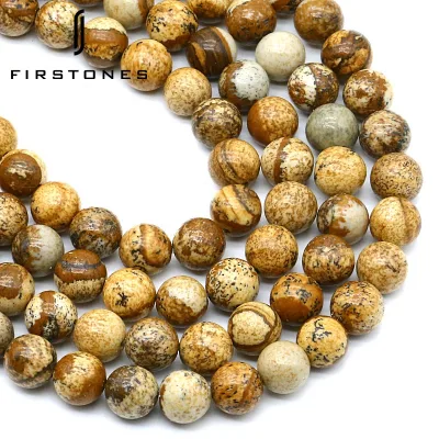 Hot Sell Picture Jasper Gemstone Loose Beads Natural Stone Beads