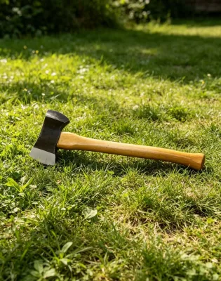 Industrial Grade Double Axe with Wooden Handle 1045# Steel 3-Year Warranty