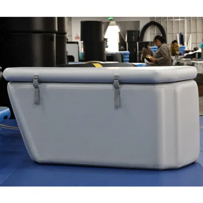 Voyager Style Inflatable Cold Plunge Tub, Ergonomic Beveled Design Ice Bath Tub with Water Inlet Outlet for Athletes Recovery