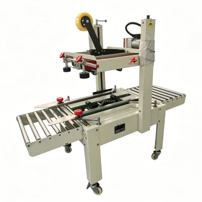 Industrial Automatic Top Bottom Carton Taping Machine for Packaging Line