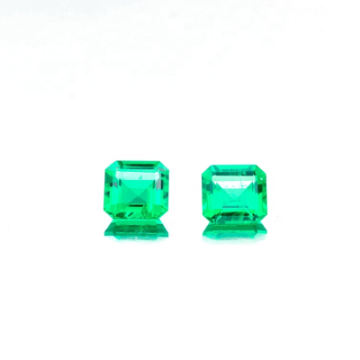 Lab Created Emerald Loose Gemstone Columbia Green Emerald Square Octagon Cut Lab Grown Emerald With Inclusions