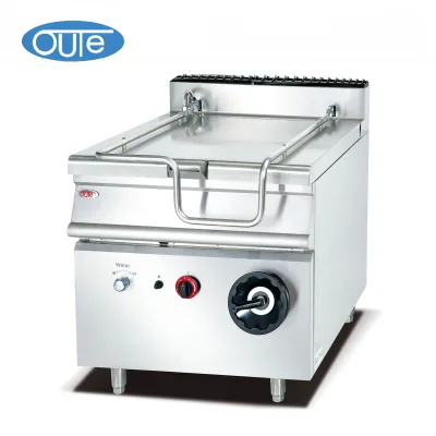 OUTE Precise Flame Control Gas Tilting Bratt Pan Large Capacity Tilting Braising Pot for Buffet Canteen Fast Food Cooking