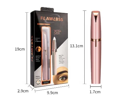 Built-in Light Electric Eyebrow Shaver Slim Pen Design Portable Travel Facial Fine Hair Trimming Instrument
