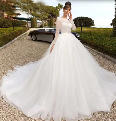 Wedding Dress Retro Lace Tail Temperament Sexy Bride Wedding Dress
