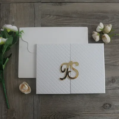 2020 New Design Wedding Invitation Card Wedding Card Rustic With Acrylic Monogram