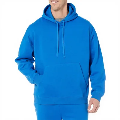 Customize Printed Embroidery Logo Design Corduroy Solid Color Eco-Friendly Pullover Hooded Sweater Mens Hoodie