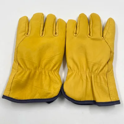 Winter Driver Material Leather Gloves Dotted Knitted Gloves Cheap Winter Driver Safety Gloves with Cotton Inside