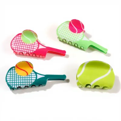 Lovely Creative Tennis Racket Sports Wind Claw Clip Fashion Lovely Vitality Clip High Quality Temperament Hair Accessories