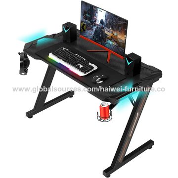 HJ-8001D-1100 Gaming desk racing gaming table design PC gaming desk for E-sports