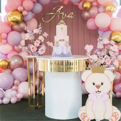 Gold Cake Table for Wedding & Party Decorations Elegant Backdrop Reception Tables for Decorative Purpose