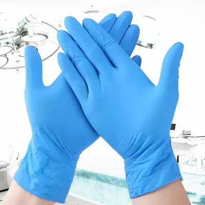 Disposable 10mil Powder-Free Medical Latex Nitrile Food Gloves Cleaning Gardening Plastic Gloves Disposable Nitrile Gloves