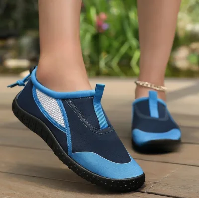 Summer Couple Water Sports Shoes Breathable Mesh Upper Wading Shoes Indoor Fitness Shoes Anti-Slip Wear-Resistant EVA Midsole