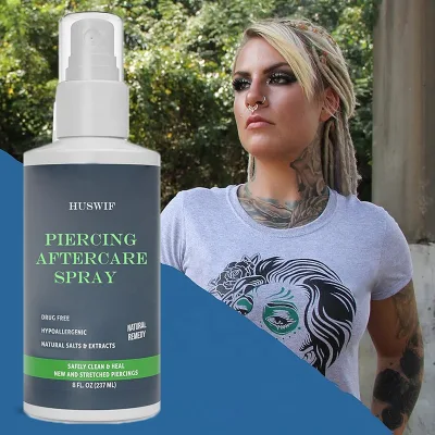 Natural Sea Salt Saline Cleaning Solution Nose Belly Ear Piercing Cleaner Wholesale Tattoo Cleaning Piercing Aftercare Spray