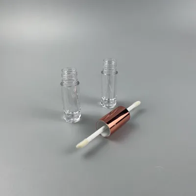 4g Luxury Design 2 in 1 Plastic Transparent Lip Gloss Tube with Applicator