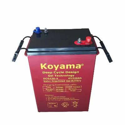 6V420Ah Deep Cycle Gel Battery Rechargeable Gel Batteries for Solar Wind RV Marine Camping UPS