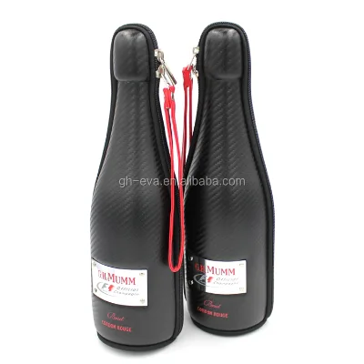 Christmas supply free sample leather wine carrier round tube wine gift box