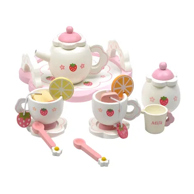 Unisex EN71 Certified Tea Set Toys Child-Friendly Pretend Play & Preschool Play House Boxed Packaging