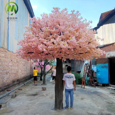 Customize High Simulation Cherry Blossom Tree Silk Artificial Sakura Tree Large Faux Flower Tree for Indoor Outdoor Decoration