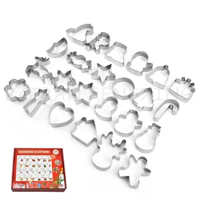 Factory Selling Kitchen Baking 3d Cookie Moulds 10pcs Biscuit Mold Kids Set Christmas Cookie Cutter for Gingerbread House Kit
