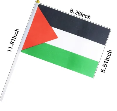 14*21Cm Flag of Palestine Hand-Waved Flag of the World Flag Custom Palestinian