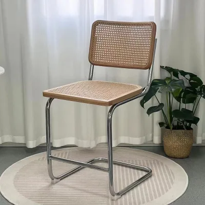 Customized Wholesale  Cane Seat Famous  Chair Hotel Cafe Bistro French Rattan Dining Chair