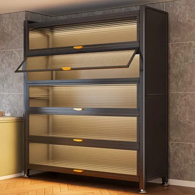 Steel 5 Doors Filling up Household Kitchen Doors Counter Rack Storage Cabinet for Living Room Furniture