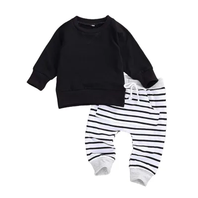 China Manufacturer Baby Long Sleeve T-shirt Set Comfortable Baby's Wear Customized Printing