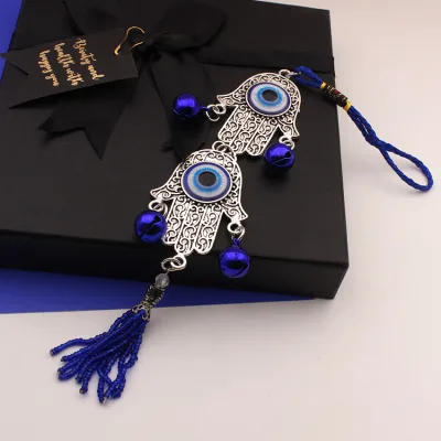 Le Couple Jewelry Handmade Greek Blue Eyes Palm Blue Bell Wind Bell Hanging Gifts