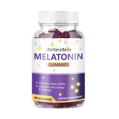 Melatonin Gummies 60 Count Chewable Dietary Supplement Natural Flavored Adults Daily Nutritional Support & Convenient Use