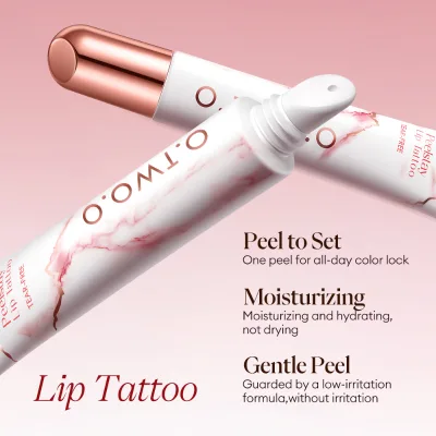 O.TWO.O Moisturizing Vegan All-day Hold Transfer-Proof Tear-off Lip Gloss Cup Lip Tint Tearing Long Lasting Nonstick Lipstick