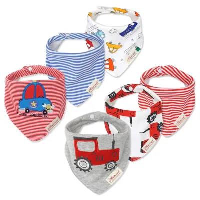 Baby Triangular Scarf Cotton Bandanas Adjustable Burp Cloths Bandanas 0-36 Months Cloth Bibs