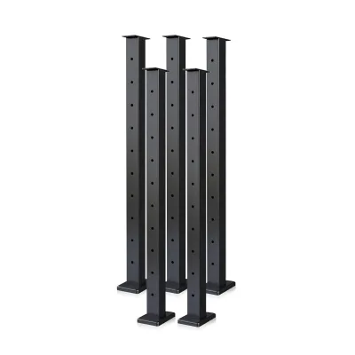 Black Cable Railing Handrail Rectangular Stainless Steel Handrail for Cable Railing System Top Rail Deck Stair