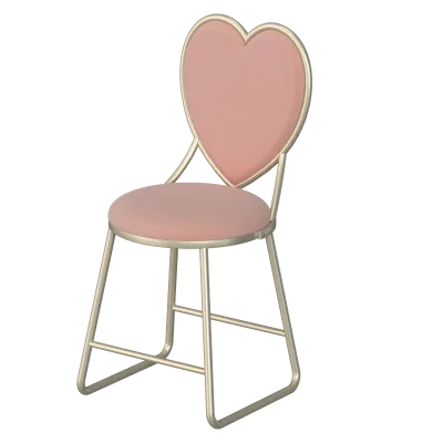 Modern Design Vanity Chair Four-Legged Back of the Heart for Bedroom Hotel Apartment Use-for Living Room and Makeup Room