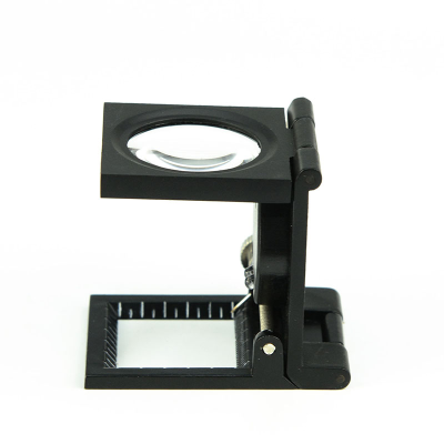 Optical Mini Magnifying Glass 8X Pocket Magnifier with Pointer and Light