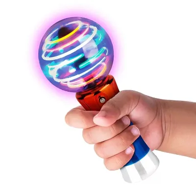 Wholesale KSF EN71 Certified Plastic Children Party Favor Glow Colorful Rotating LED Star Flashing Stick Light-up Unisex Toy
