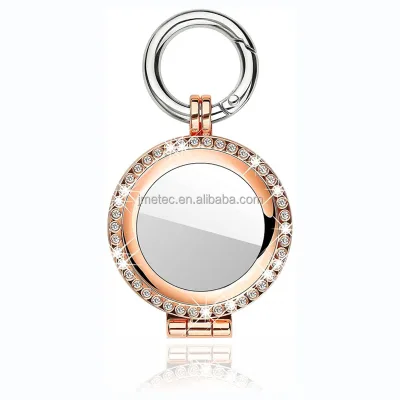 Wholesale Bling Metal Hard Protective Cover airtag tracker case Backpack with Carabiner Alloy Diamond airtag case