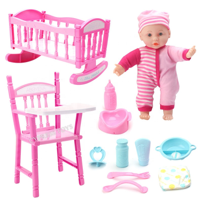 Dolls 30CM Doll Set Toys With Bed and Chair With Music Baby Doll Toy