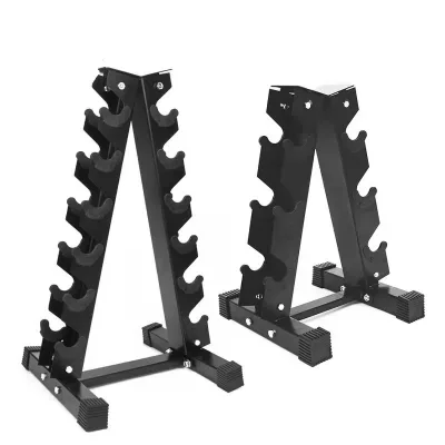 Hot Sell Iron Dumbbell Rack 10 Pairs Iron Rack for Hex Dumbbells for Home Use
