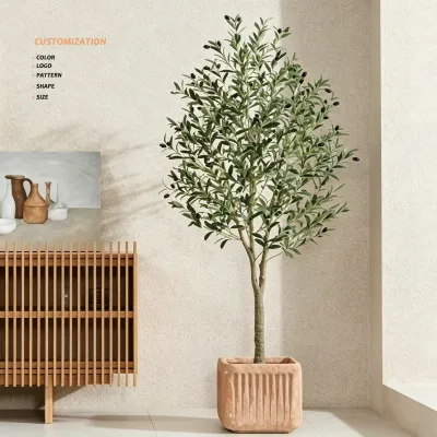 Most Popular High Density Version High End Olive Tree Olive Tree Faux Custom Artificial Olive Tree Manufacturer