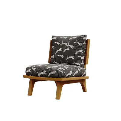 Wabi-sabi Retro Solid Wood Single Sofa Antique Leisure Chair for Living Room Bedroom Dining Balcony Designer Home Furniture